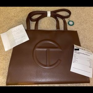 AUTHENTIC medium chocolate Telfar bag